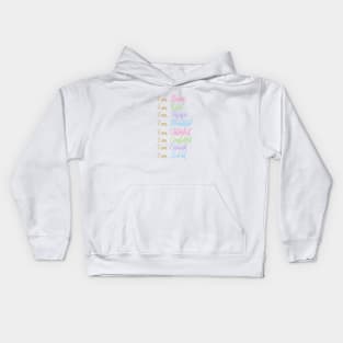 Self Love Daily Affirmations Kids Hoodie